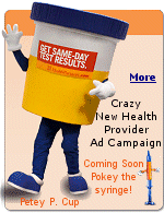 HealthPartners has a new website, offering same-day test results and prescriptions online. Featured are new mascots ''Petey P. Cup'' and his buddy ''Pokey the Syringe''.